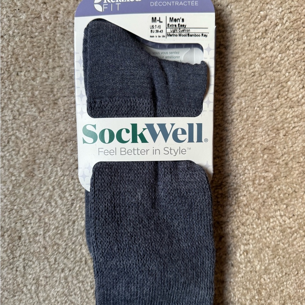 SockWell Men's Charcoal Casual Socks